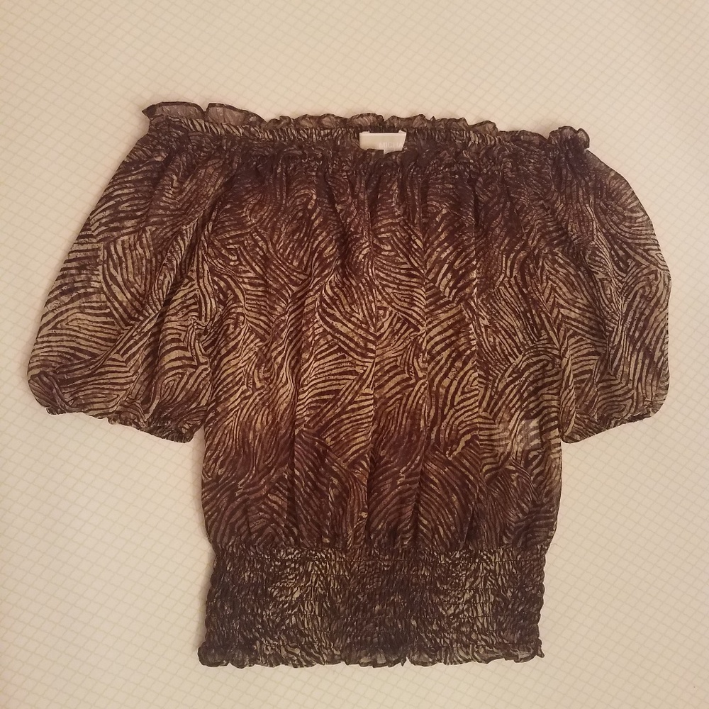 EUC Michael Kors Animal Print Blouse